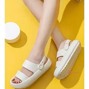 쿠션샌들 통굽 여름 발편한 여성 커플 남성 남자 여자 휴양지 푹신한 발볼넓은rst523