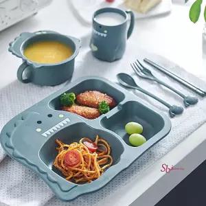 유아식기세트 식판 아동 어린이 공룡 키즈 이유식 용기 그린 선물 캐릭터 핑크gls838