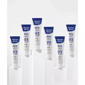 매장정품 MEDIAN 치석 화이트 치약 120g 6입