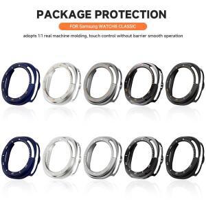 삼성 호환 갤럭시 호환 워치 8 클래식 46mm용 호환 풀 커버 카바리지 범퍼 케이스[스크린 프로텍터 보호 없