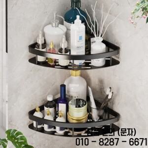 화장실 스토리지 랙 드릴 없음 선반 잘 고정된 코너 샤워 홀더 샴푸 정리함 욕실 액세서리