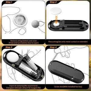 에어태그 배터리 케이스용 호환 자석 120개월 확장 Cr 2032 교체용 호환 Aa 사용