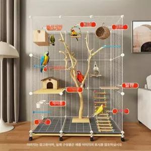 앵무새 새장 대형 조류 이동식 케이지 하우스 스테인리스 날림장 펫하우스 고급 사육장