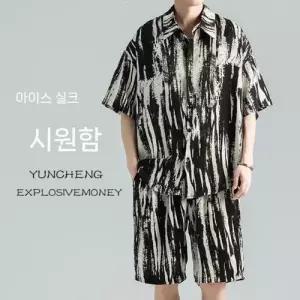 토르 남사친 투피스 쿨링 반팔 세트 반바지 비치 셔츠 OPH2