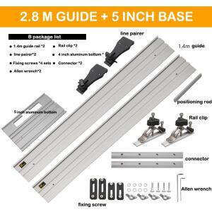 알루미늄 합금 가이드 레일 트랙 톱, 원형 2.8 계량기 엣지 목공 대리석 절단기