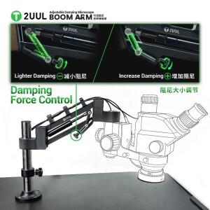 2UUL MS71 조절식 감쇠 현미경 붐 암, 99% 호환 가능, 360도 ° 회전식 공간 절약형