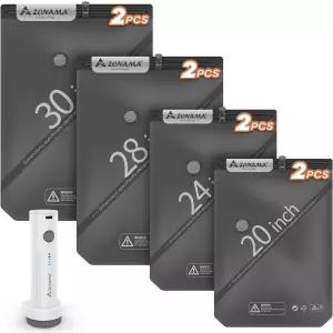 무선 충전식 에어 펌프가 장착된 여행용 진공 보관 가방 수하물 배낭 가정용 의류용 밀봉 8팩 필수품 공간