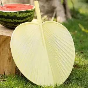 휴대용 나뭇잎 모양 손잡이 왕부채 대형 iLP9+3gcx