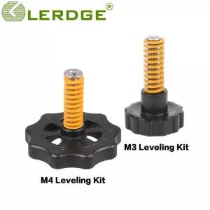 LERDGE 3D 프린터 핫베드 부품 M4 M3 너트 스프링 나사 레벨링 키트 CR-10 Ender3 트위스트 플랫폼 교정