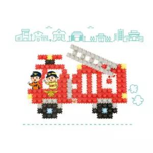 유니 블럭 소방차 X2개 디폼 미니 9mm 블록 놀이