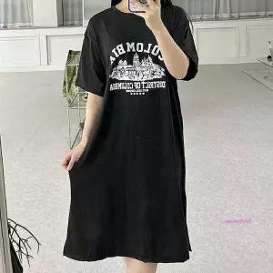 오버핏 반팔 원피스def945