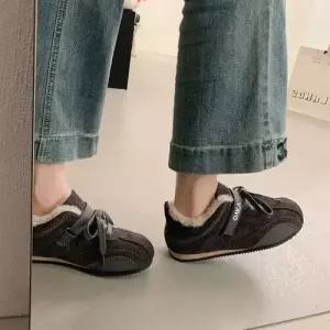 엘럽 플랫 키높이 슈즈 퍼 여친 면 빈티지 박템5