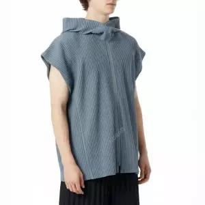 옴므 플리세 이세이미야케 먼슬리 컬러 August 오버사이즈 후디 집업 조끼 (HP58JL083-71)