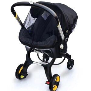 유아용 카시트용 모기장, 유모차 및 배시넷, 휴대용 내구성, 오래 지속되는 방충망, 프리미엄 품질, 세탁기 사용 가능(블랙)