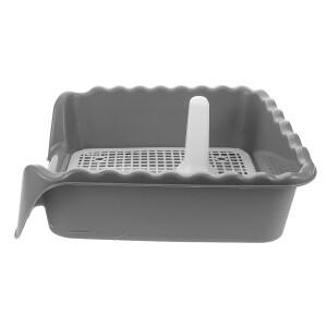 중형견용 실내 강아지 화장실, 메쉬 그리드 배변 훈련 트레이, 인덕션 컬럼 포함, 간편 세척 소변 팬, 가