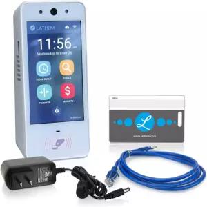 15개의 배지가 있는 Lathem 터치 프리 Wi-Fi 시간 시계 시스템(PCEXPRESS)