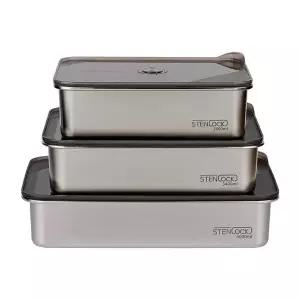 [스텐락] 스마트에어홀 밀폐 바트 스텐 밧드 트레이 3종세트 (S,M,L)