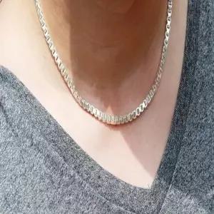 박스 4mm 은목걸이 도톰한 커플 데일리 모임 남자 여자 925실버 남...