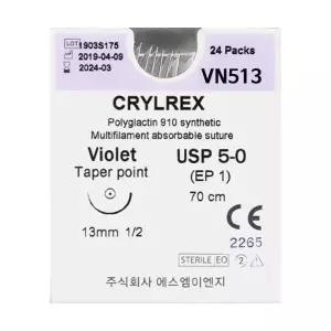 [SM] 폴리글락틴 바이올렛 CRYLREX 5/0호 VN513 - 수술용실 흡수성 봉합사(24개입)