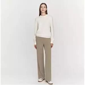 백화점 지오다노 여성 풀밴딩 와이드 사방스판 슬랙스 바지 415908