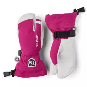 헤스트라 여아 키즈 핑크 스키 장갑 3핑거 6살 7살 BNA