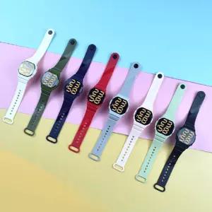 어린이전자시계 초등 학교 남아 여아 디스플레이 큰 화면 LED 디지털 전자 손목 워치 시계