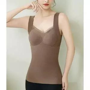 여성 기모 캡나시 일체형 브라 나시티 보정 캐미솔 이너웨어
