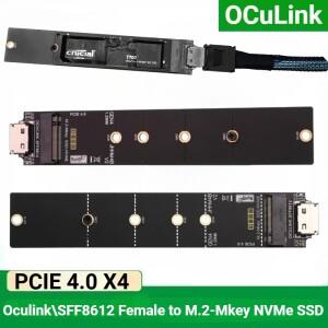 M.2 M 키 - Oculink SFF-8611 NVME 외장 케이블 어댑터 PCIe 4.0 Gen4 SSD 데스크탑 노트북