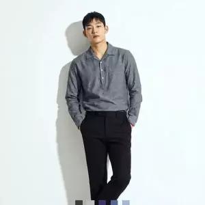 남성 오픈카라 헨리넥 미니멀 셔츠 DMG-SHA-Q4533412