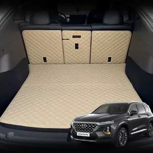 [콩심팥심]가죽 퀼팅 싼타페TM 전용 등커버 트렁크매트 세트