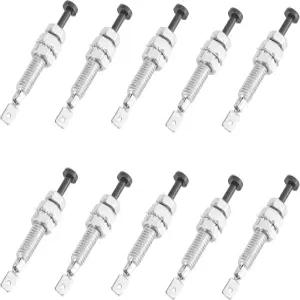 X AUTOHAUX 10개 조절 가능 도어 핀 스위치 자동차 자동 엔진 트렁크 보닛 알람 후드 나사 범용