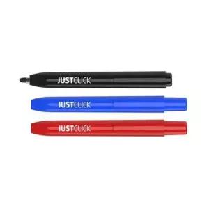 [문구/오피스] 저스트클릭 유성매직 사인펜 도장 사무용 노크식 Permanent Marker