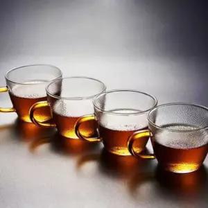 로얄 잔 도구 내열강화유리 6p l 허브티 에스프레소컵꽃차 로하 손잡이찻 유리찻 홍차 찻잔 투명찻 찻세트