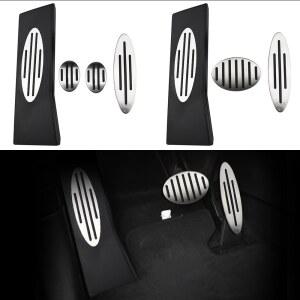 호환 미니 쿠퍼 용 자동차 페달 S R55 R56 R60 R61 F54 F55 F56 F60 LHD 스테인레스 스틸 발판 가스 브레이크 클러치 페달 커버