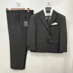 [트루젠]남자 봄여름 세미오버핏 와이드 팬츠 통큰 바지 캐주얼 카키 정장 셋업 수트