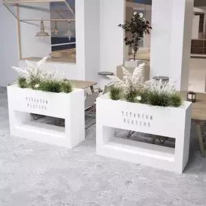 야외 철제 화분파티션 거실 낮은 카페 랙 가벽 칸막이 사각 대형 화분 철제화분 플랜트