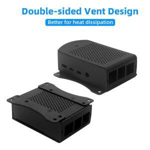 라즈베리 파이 4 알루미늄 합금 케이스 Metel 상자걸이 브래킷 포함 모델 B용 호환 냉각 팬 스크루드라이버