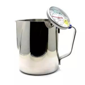 온도계형 스팀피쳐 라운드 1000ml 밀크 커피용 가정용 업소용 주방용 방용
