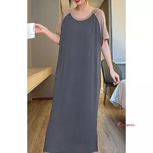 모달원피스 홈드레스 여름 반팔 나그랑 집에서입는 롱원피스 이지 편한 홈웨어fgh216