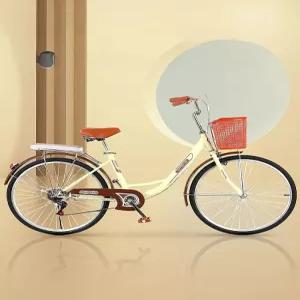 여성 자전거 클래식 출퇴근 생활 바구니 여성용 접이식 통근 아줌마 운동 시티바이크