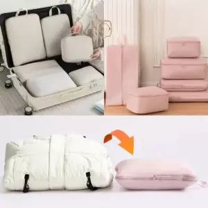 [생활] 압축파우치 캐리어 방수파우치 다용도 압축팩 이너백 6종세트 정리보관백 여행 도매라인