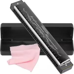 하모니카 프로페셔널 하프 아르모니카 키 오브 C 24홀 폴리포니 디아토닉 마우스 오르간 블루스 포크 재즈