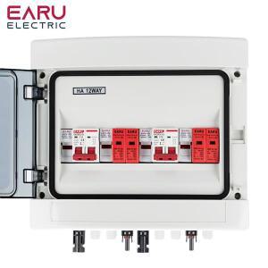 번개 보호 태양광 PV 결합기 상자, 2 입력 DC 500V 15A 퓨즈 MCB SPD HT 방수 IP65 12Way