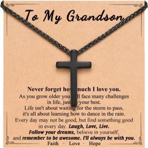 소년용 ORISPRE 크로스 목걸이 손자 생일 크리스마스 부활절 졸업 선물