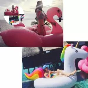 여름용품 샤인빈 사계절 물놀이 초대형튜브 유니콘/플라밍고