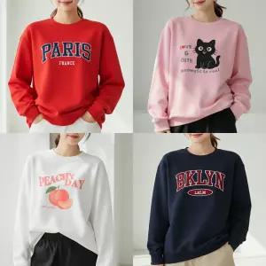 고퀄 유니크 가을 맨투맨 후드티 긴팔  44~99빅사이즈여성의류 여성티셔츠 기모 후리스 뽀글이 양털