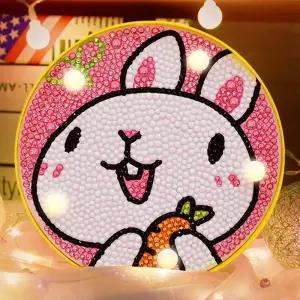 어린이 보석십자수 LED 무드등 액자형 DIY세트 열쇠고리 스티커 비즈 큐빅 만들기 패키지