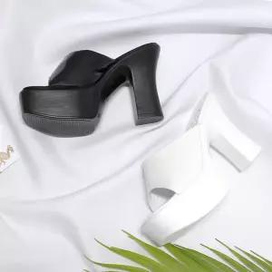 에나멜힐 여성 웨딩 슈즈 파티 구두 가보시힐 통굽 슬리퍼 편안한 신발