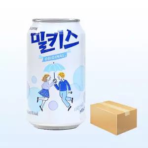 롯데 밀키스 340ml x 24개(1박스)/밀크소다 음료