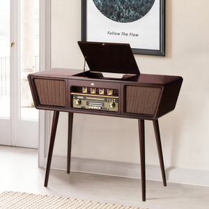 아이이피 i9100V 진공관 올인원 엔틱오디오 턴테이블 블루투스 카세트테이프